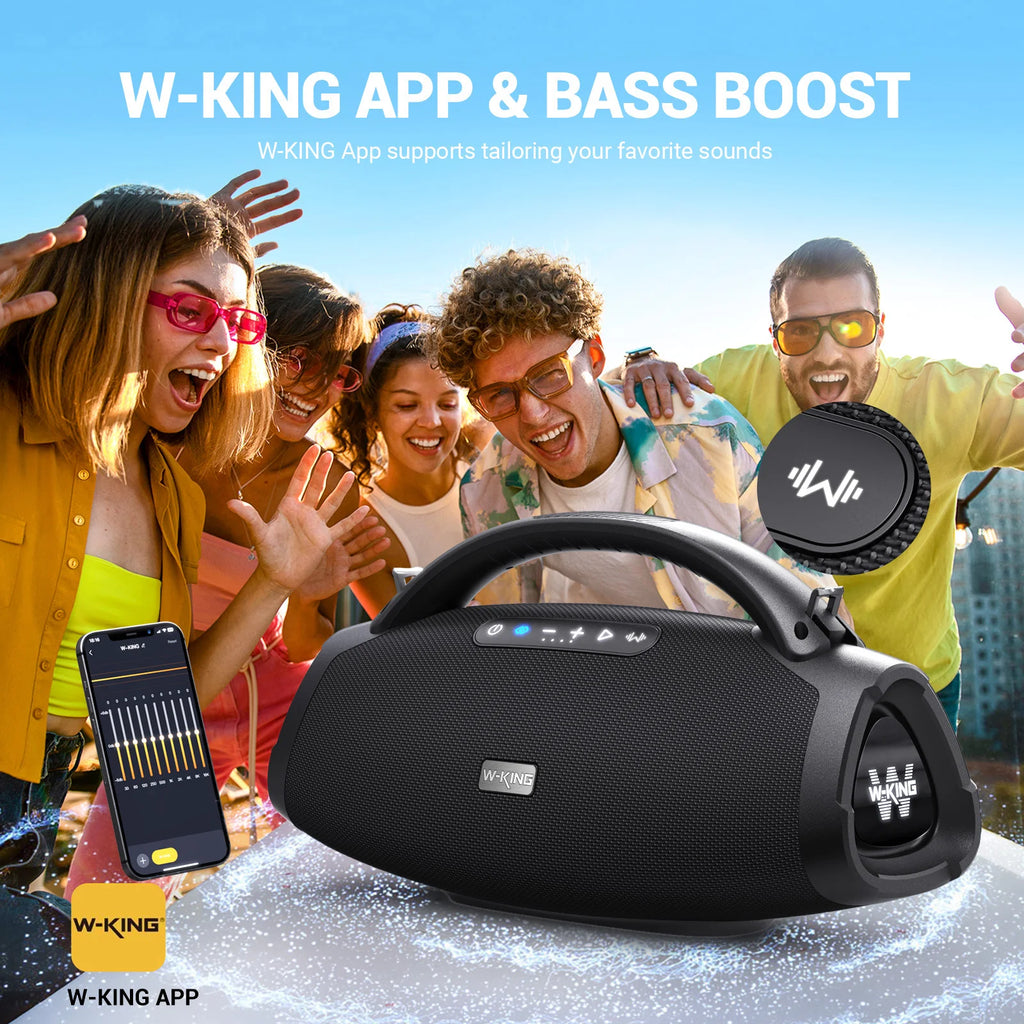 W-KING D20 Enceinte Bluetooth 200W RMS IP67 Karaoké 24h Boombox – CLEVI Paris