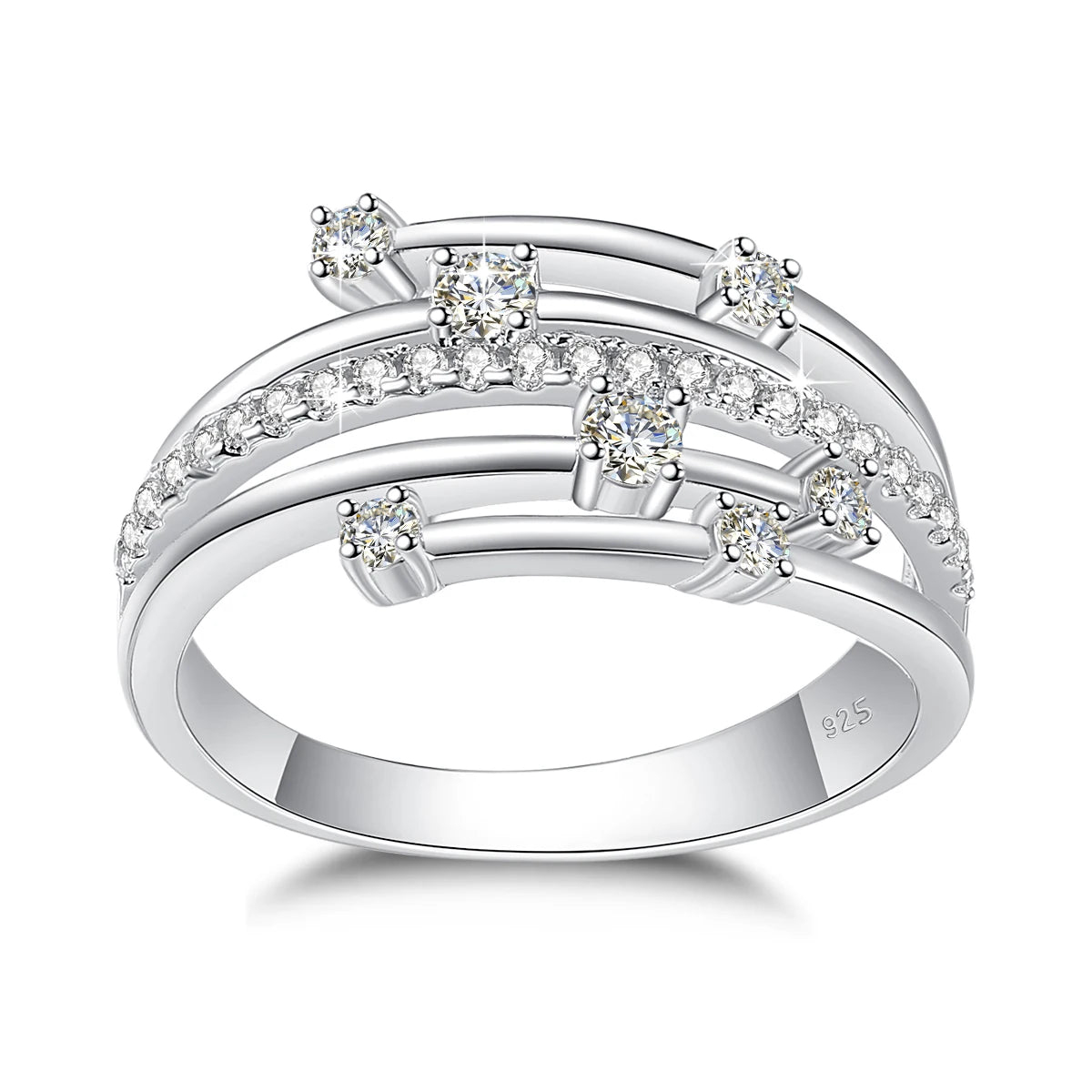Alliance Moissanite Éternité Argent 925 – CLEVI Paris