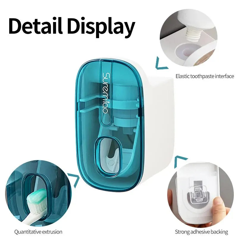 Distributeur Automatique de Dentifrice Mural avec Porte-Brosse — CLEVI Paris