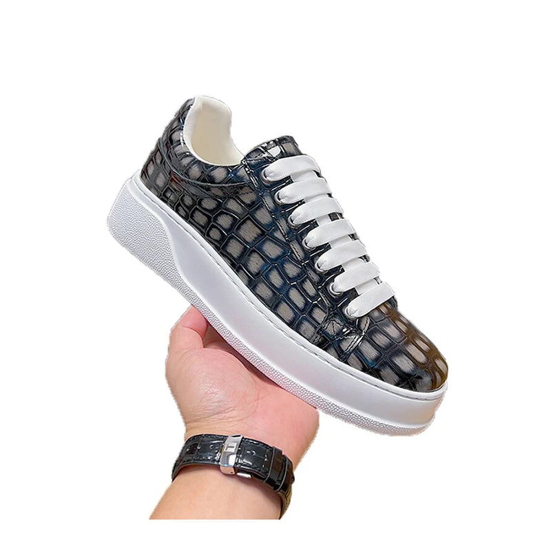 Sneakers basses homme à semelle épaisse – CLEVI Paris