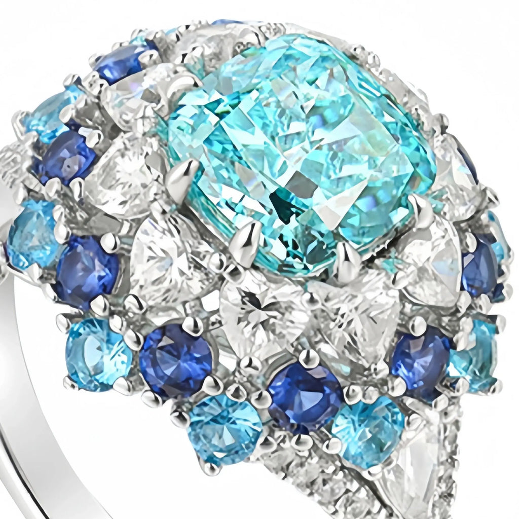 Bague Argent 925 Saphir Paraiba – CLEVI Paris
