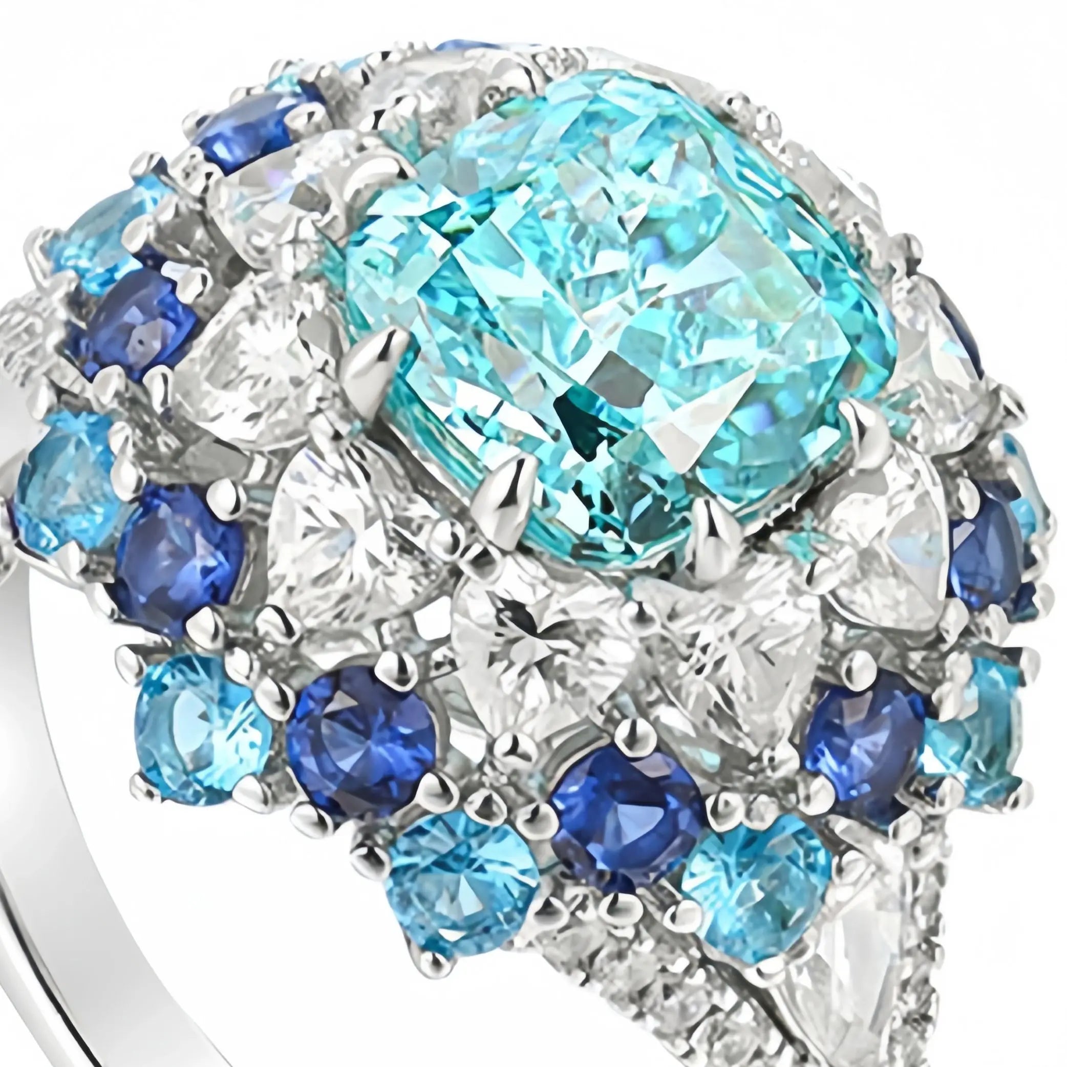 Bague Argent 925 Saphir Paraiba – CLEVI Paris