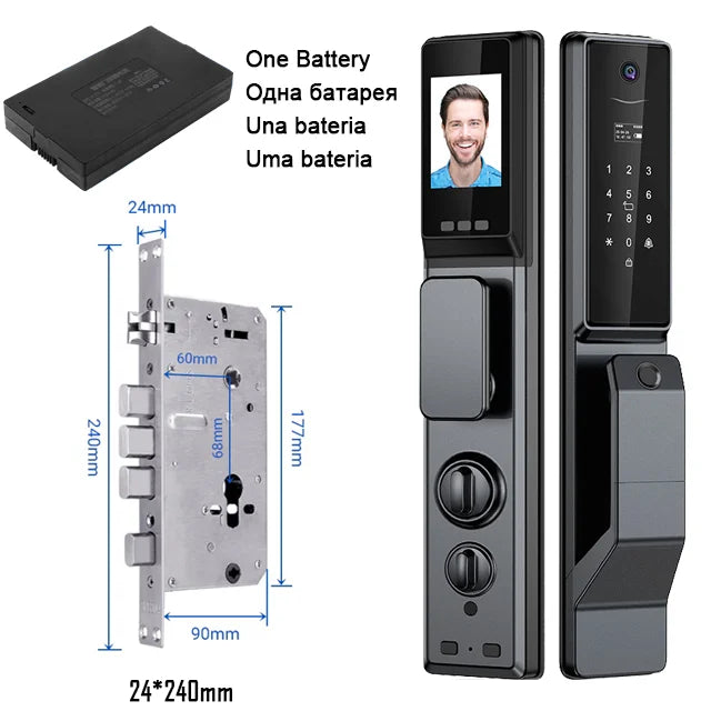 Serrure Connectée X6DL Extérieure IP66 Reconnaissance Faciale Caméra WiFi Tuya – CLEVI Paris