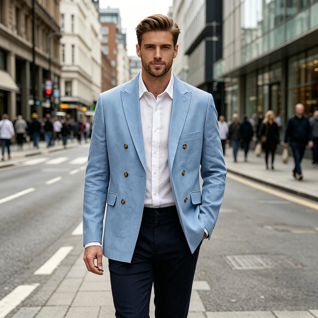 Blazer lin homme coupe slim – CLEVI Paris