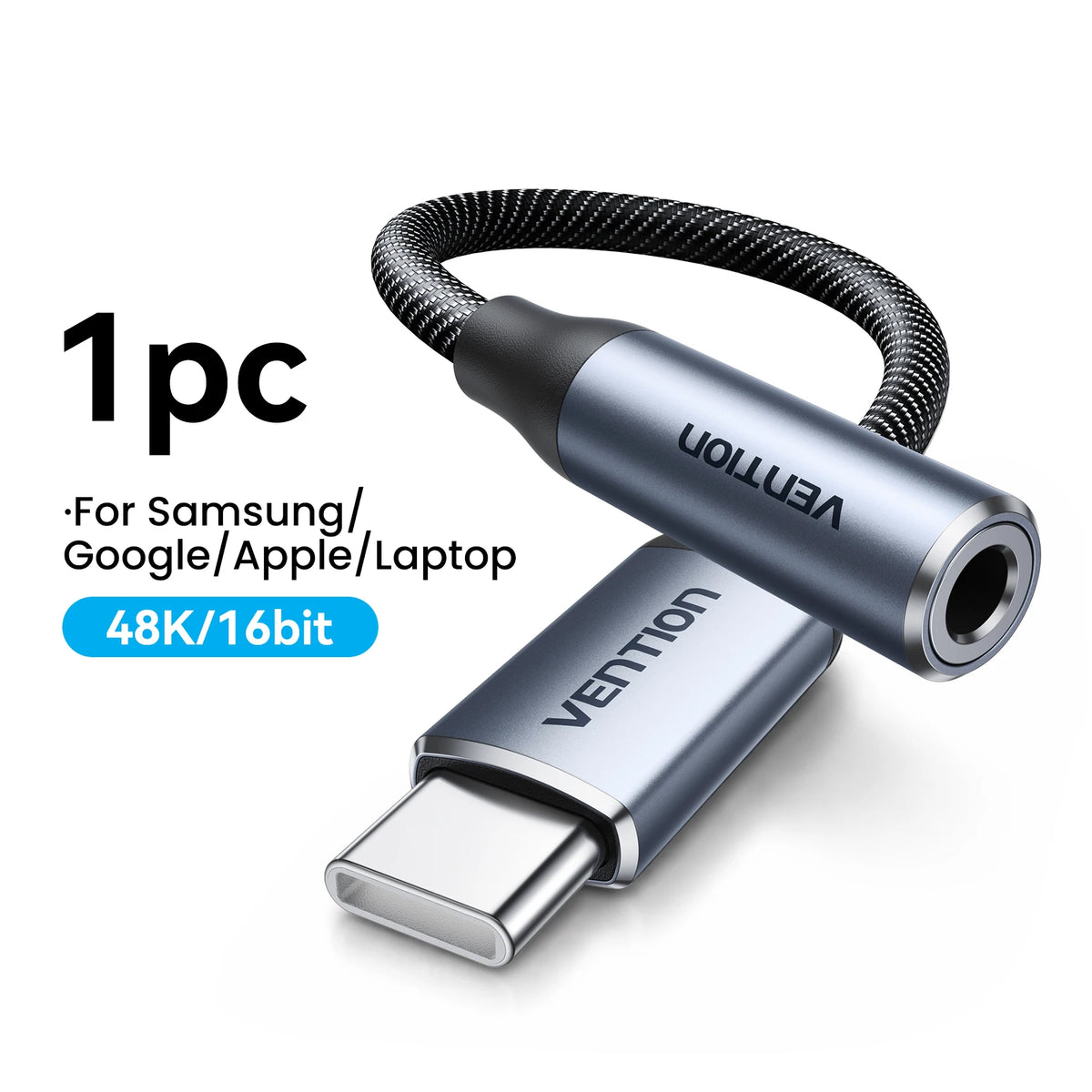 Adaptateur Vention USB-C Jack 3.5mm DAC Hi-Fi – CLEVI Paris