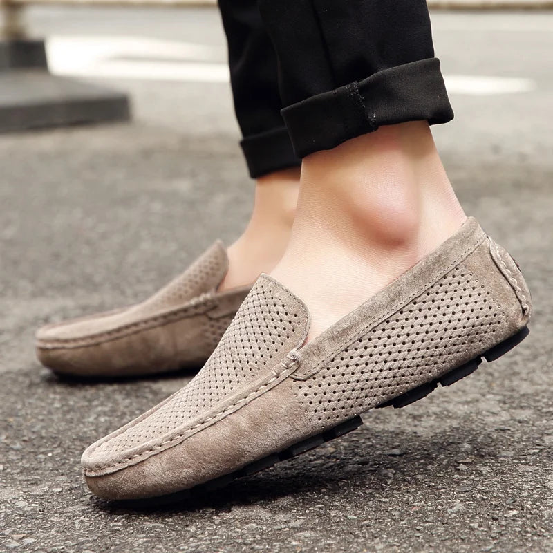 Mocassins Homme Cuir Vache Véritable Ajouré Slip-On Respirant Conduite Casual EU 38-44 TOGEE See – CLEVI Paris
