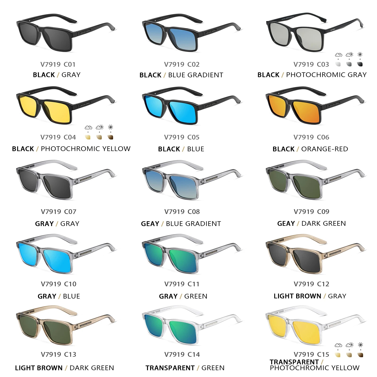 Lunettes de Soleil Polarisées UV400 Photochromiques Unisexe Sport & Voyage – CLEVI Paris
