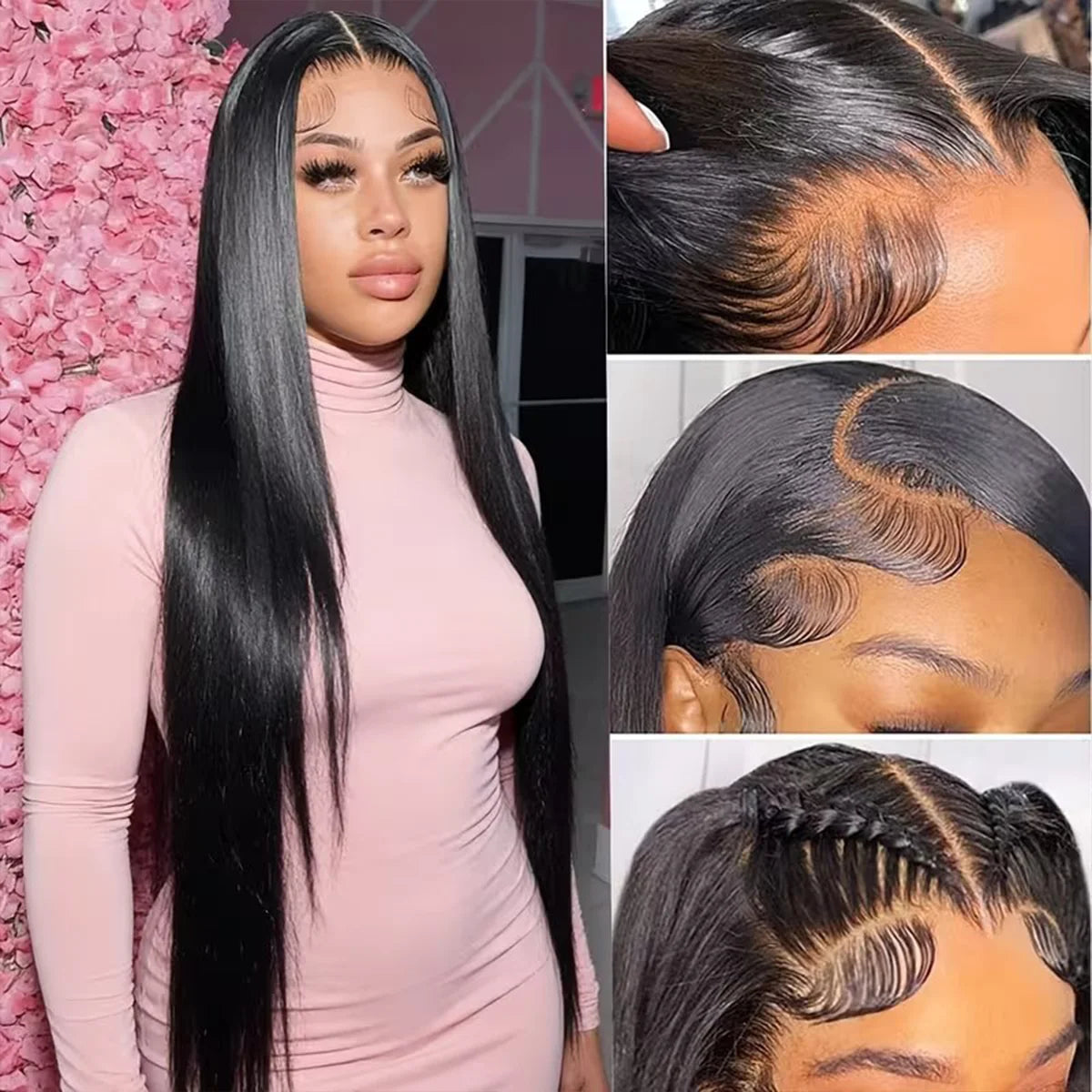 Perruque Straight HD Lace 13x4 13x6 Glueless 100% Cheveux Humains 16-42 Pouces – CLEVI Paris