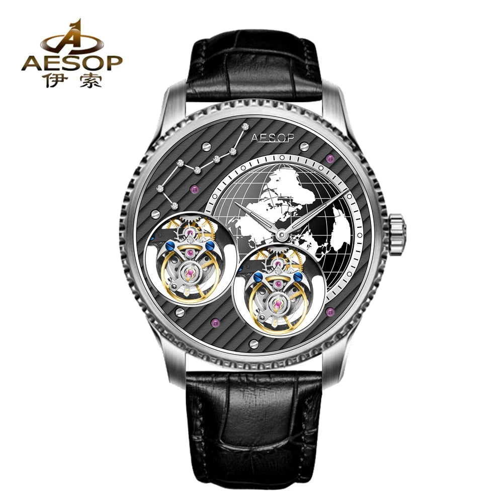 Montre mécanique AESOP à cadran squelette – CLEVI Paris