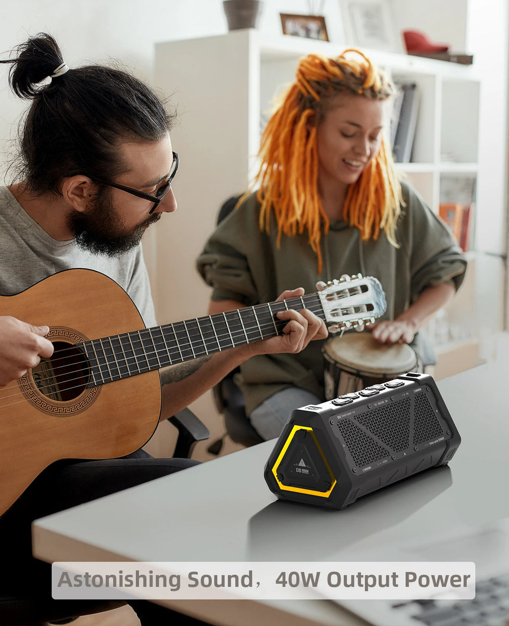Enceinte Bluetooth Outdoor 40W – IP67, RGB 16,8M Couleurs, TWS, 12h | MLOVE P3