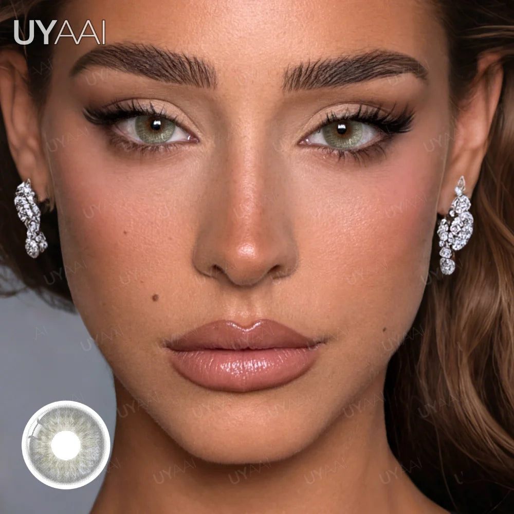 Lentilles de Contact Colorées UYAAI – 14 Teintes Naturelles, Sans Correction, Port Annuel