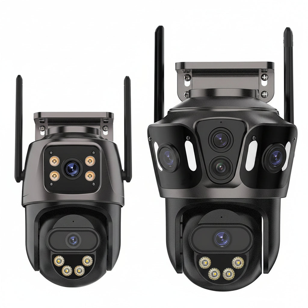 Caméra de Surveillance PTZ WiFi Extérieure 4K/6K – Suivi Auto & Vision Nocturne Couleur – CLEVI Paris