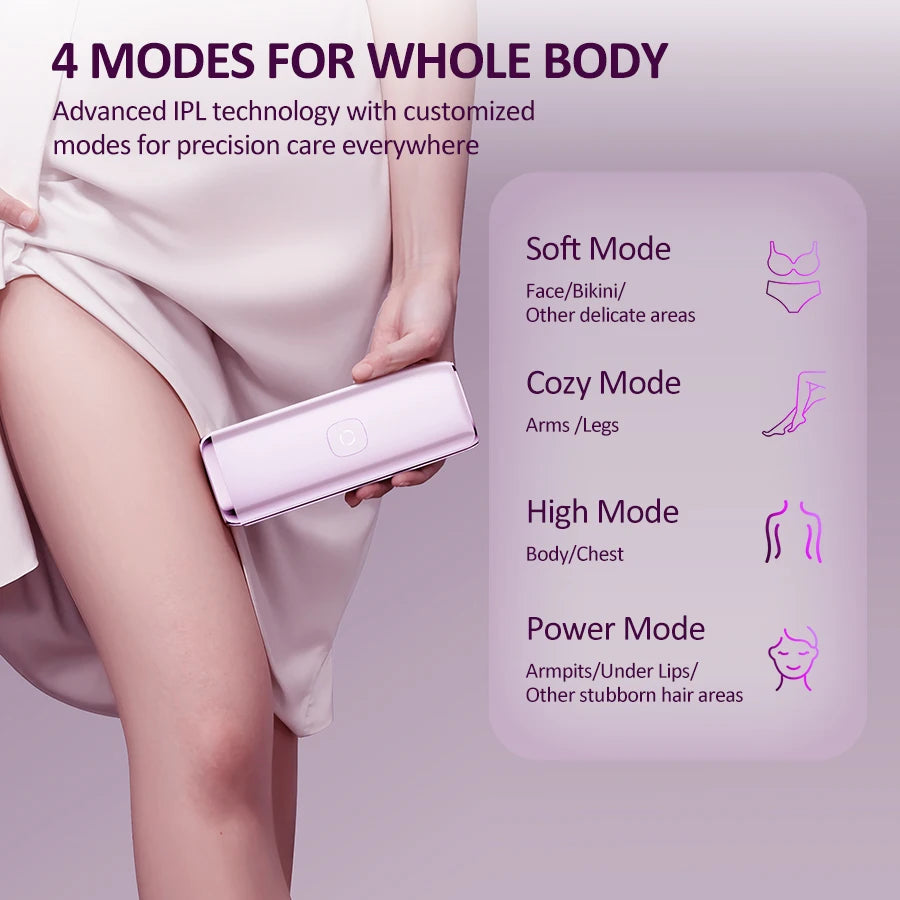 Épilateur IPL Vancostar – Épilation Définitive Corps & Visage, Refroidissement Saphir ou Glace