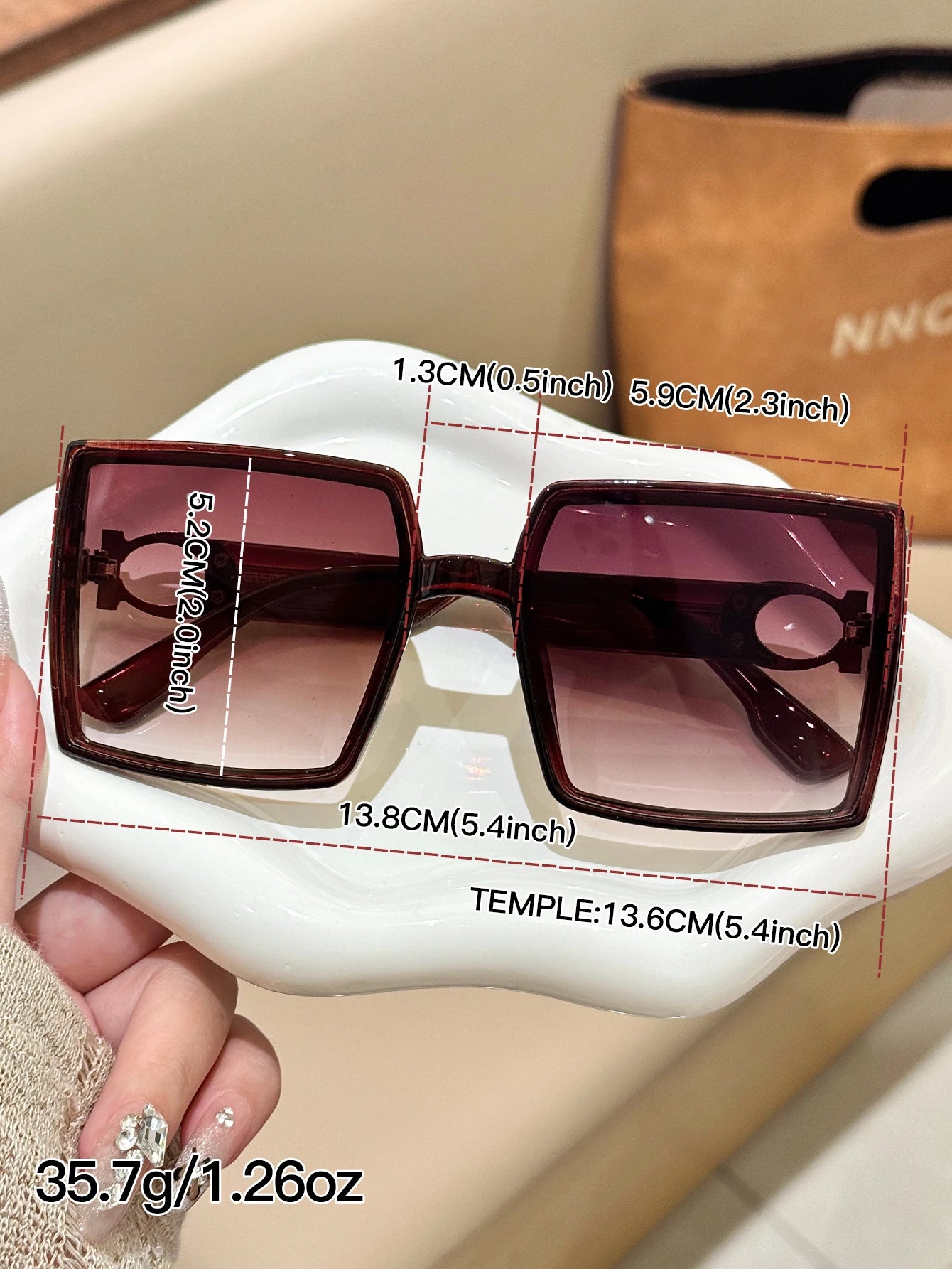 Lunettes de Soleil Carrées Retro Branches Carreaux Diamant UV400 Femme – CLEVI Paris