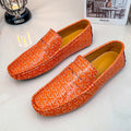 Mocassins Homme Cuir Fendu Slip-On | Orange, Or, Gris, Vert, Noir – CLEVI Paris