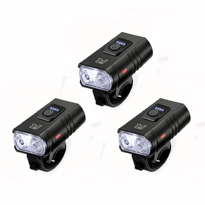Phare Avant Vélo LED Rechargeable USB-C | 6 Modes, ABS, VTT & Vélo Route, Fixation Guidon – CLEVI Paris