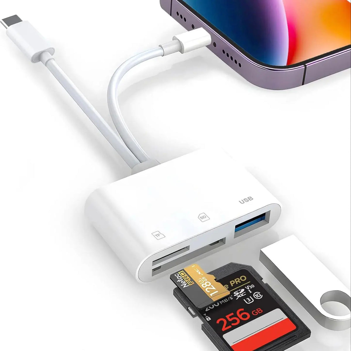 Adaptateur USB-C 3-en-1 SD/TF OTG Samsung MacBook – CLEVI Paris