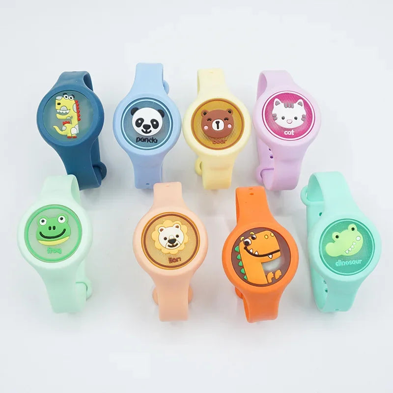 Bracelet Anti-Moustiques Enfants – 10 Motifs Animaux, Extérieur & Sport – CLEVI Paris
