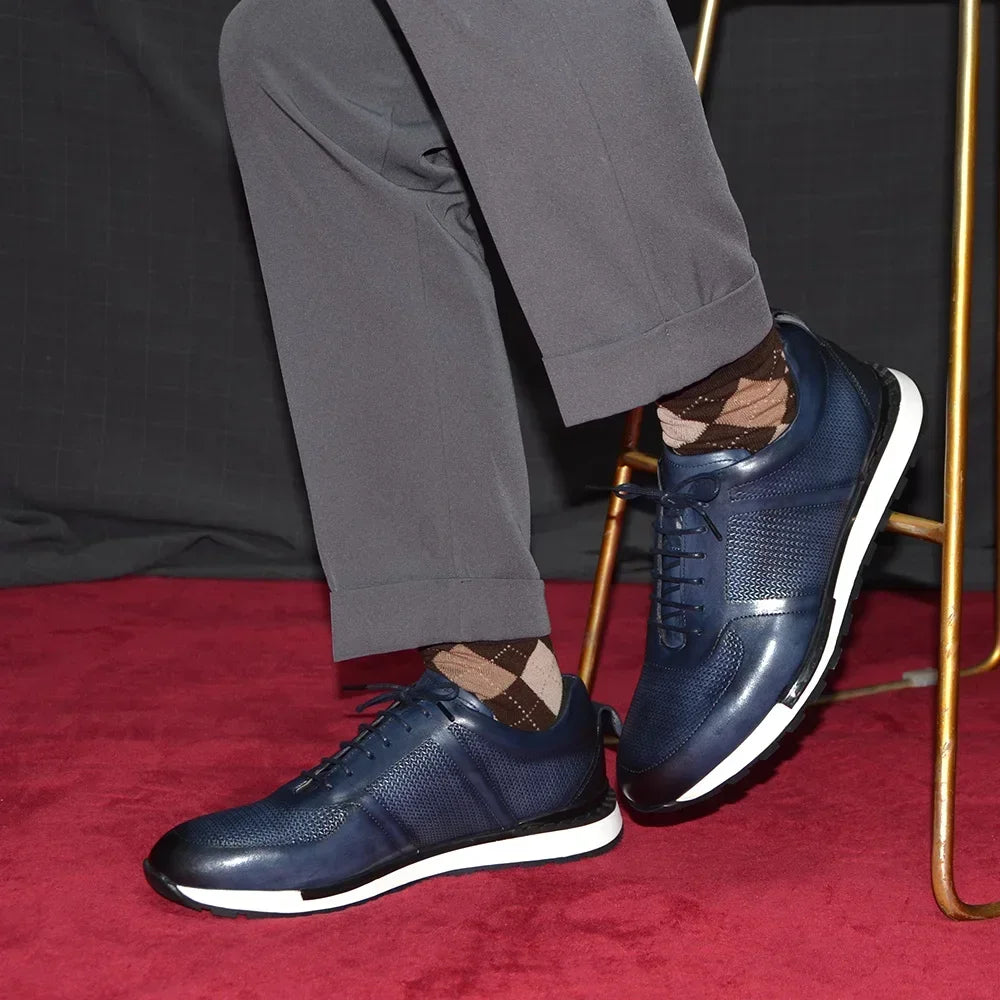 Oxford Homme Luxe Cuir Véritable Style Européen | Ajouré Lacets 4 Coloris