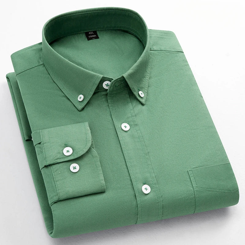 Chemise Oxford Homme Casual Manches Longues – CLEVI Paris
