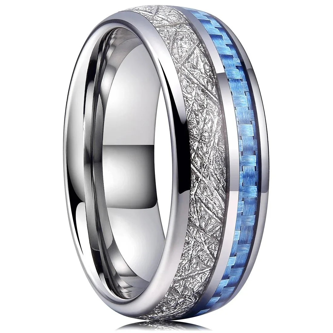 Bague Unisexe Opale Rouge et Météorite – CLEVI Paris