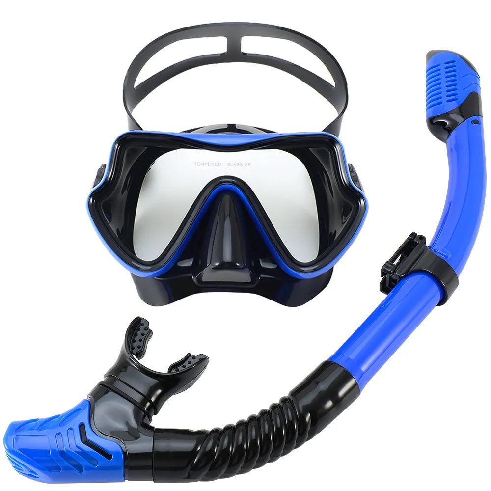 Masque de Plongée & Tuba JoyMaySun – Verre Trempé, Vision 180°, Anti-buée