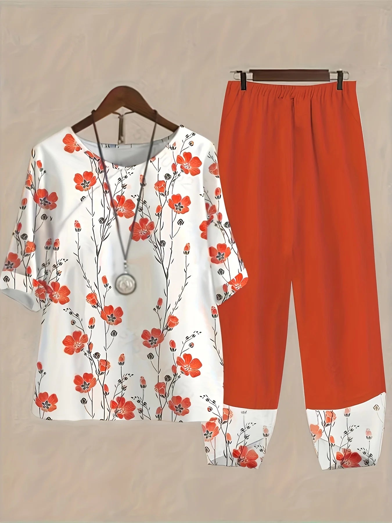 Tunique Femme Grande Taille Col Rond Manches Courtes Imprimé Style Chinois Casual Été – CLEVI Paris