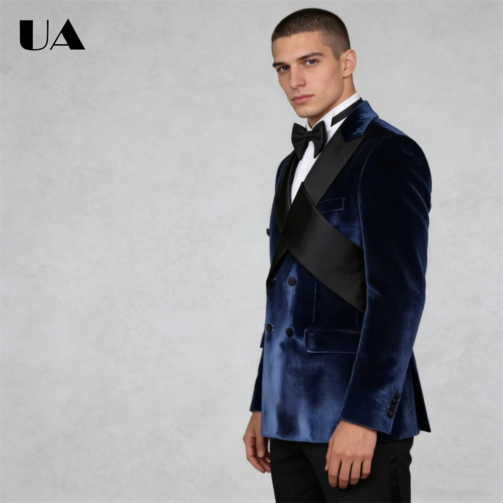 Costume Velours Homme Croisé 2 Pièces – CLEVI