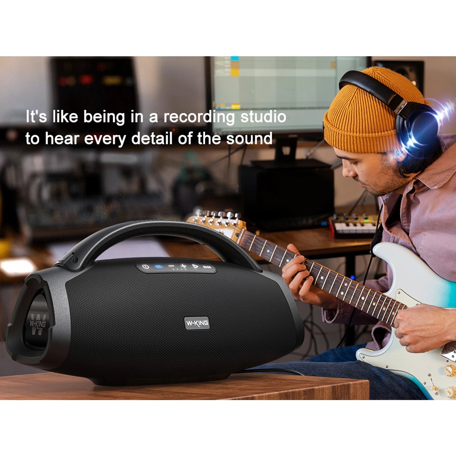Enceinte Bluetooth Puissante 200W RMS – IP67, 24h, Basse Profonde, Karaoké | W-KING X20