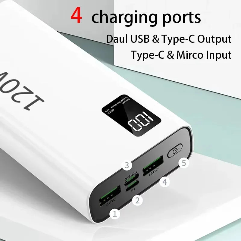 Batterie Externe Lenovo 120W Qi Sans Fil LED 50-200000mAh – CLEVI Paris