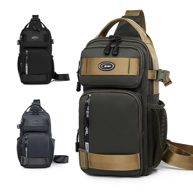 Sac Bandoulière Unisexe Nylon – Sac Poitrine Multicompartiments, Voyage & Quotidien – CLEVI Paris