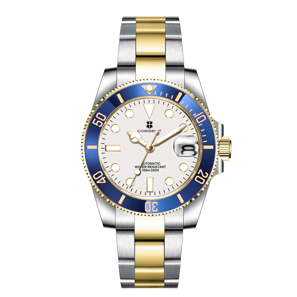 Montre Automatique Homme Corgeut NH35 – Diver 40mm Lunette Céramique Verre Saphir – CLEVI Paris