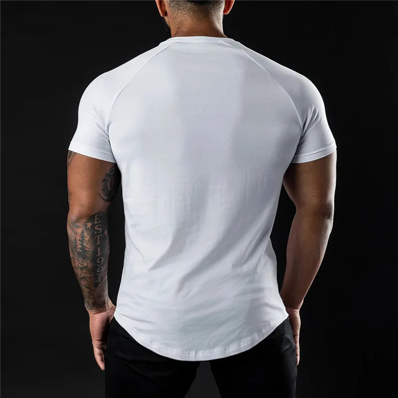 T-Shirt Sport Homme YOUONGWEAR – Coton Stretch, Muscle Fit, Séchage Rapide, Grande Taille