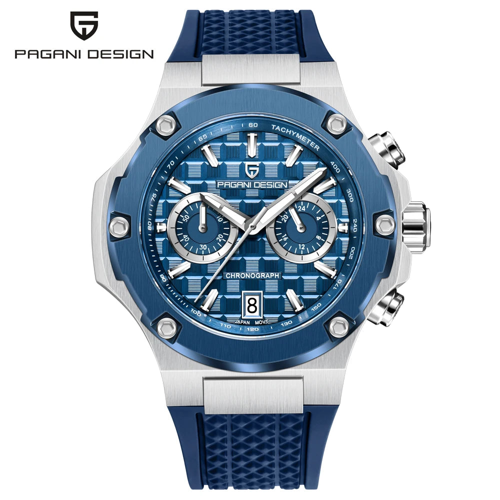 Montre Chronographe Homme Pagani Design PD-YS032 Quartz Saphir AR Lumineux 10 Bar Sport Luxe 5 Coloris – CLEVI Paris