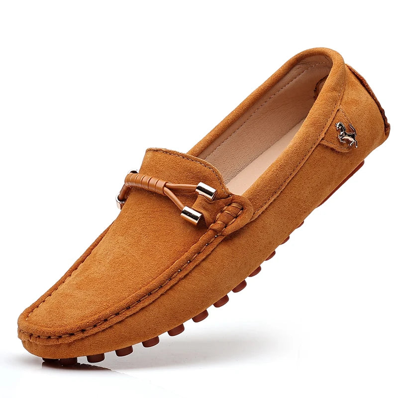 Mocassins Homme Cuir PU Slip-On Confortables | Marron, Noir, Bleu Marine, Vert – CLEVI Paris