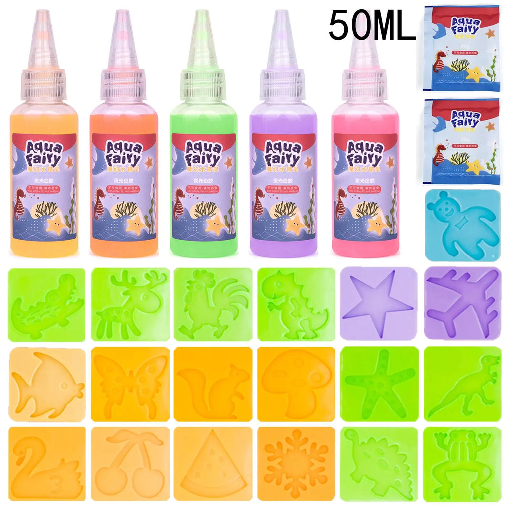 Kit Solution Magique Water Elves | DIY Créatif Enfants, Peinture & Stickers Aquatiques, 20 Assortiments – CLEVI Paris