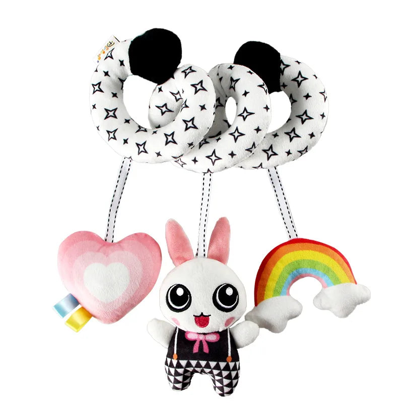 Jouet Sensoriel Bébé Spirale Peluche Animaux Musical Poussette Siège Auto QWZ – CLEVI Paris