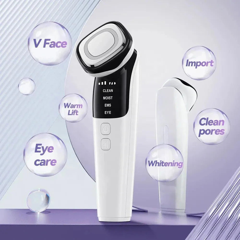 Masseur Facial Microcourant 4 en 1 | EMS, Ions, Lifting & Anti-Âge