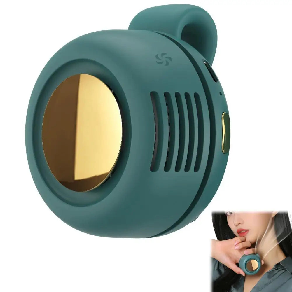Mini Ventilateur Portable Sans Lames USB – 60 Pales, Flux 360°, Silencieux, Batterie 900mAh – Rose / Blanc / Vert