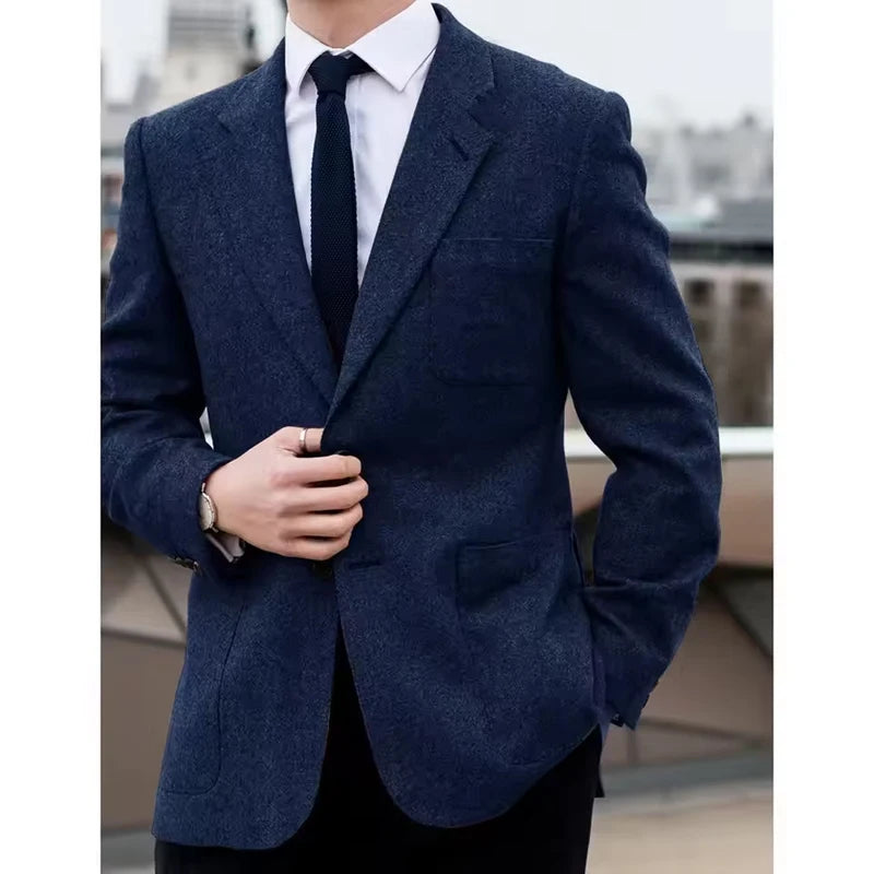 Blazer homme en polyester à simple boutonnage – CLEVI Paris