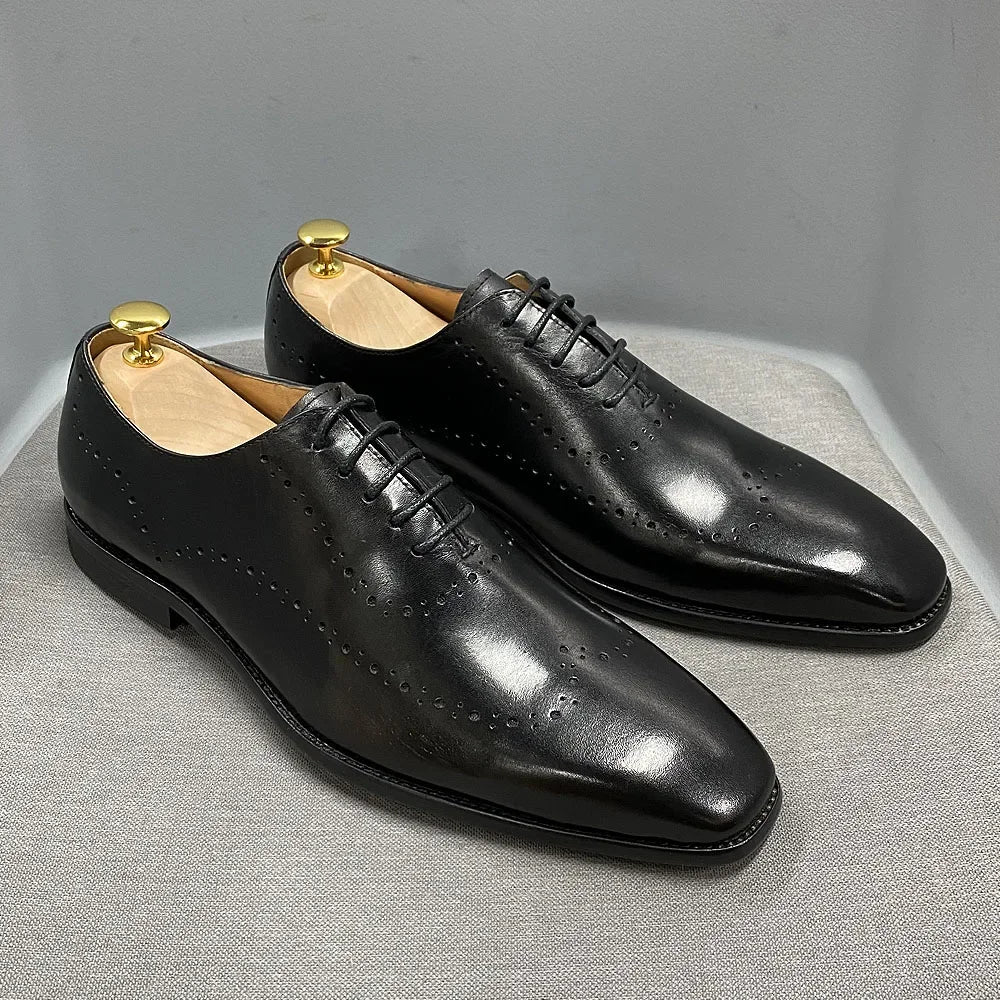 Oxford Brogue Wingtip Cuir Veau Véritable Homme | US 7-12 Bureau Mariage
