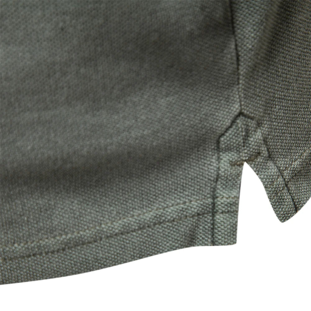 Polo Homme AIOPESON 100% Coton Uni – Col Rabattu, Manches Courtes, Anti-Boulochage