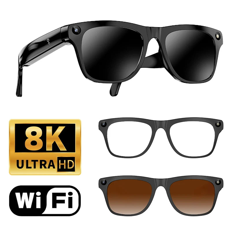 Lunettes Connectées Lenovo Smart AI – Caméra 8MP Bluetooth Traduction IA Assistant Vocal Appels Photo Vidéo Unisexe – CLEVI Paris