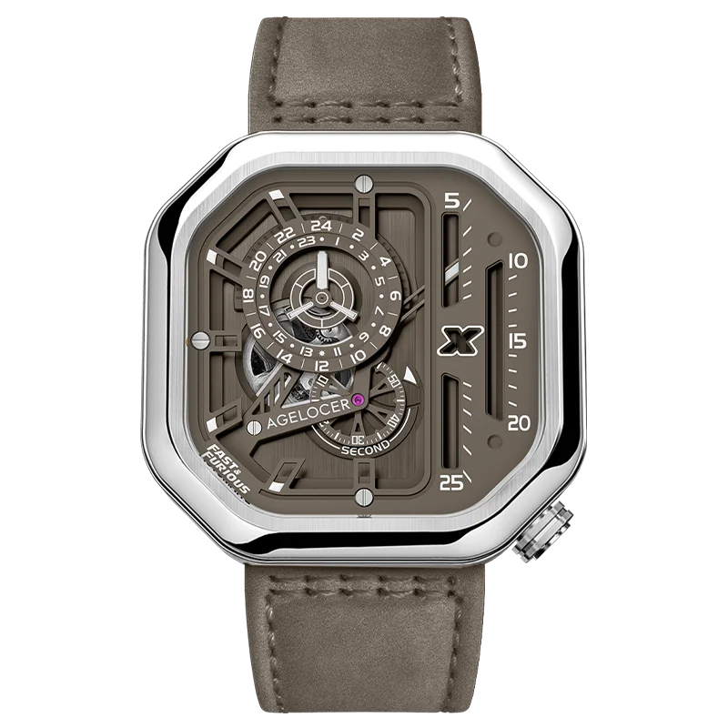 Montre Homme Automatique AGELOCER Racing Cyberpunk – Squelette 4 Couches Verre Saphir Étanche 5 Bars London Design Award – CLEVI Paris