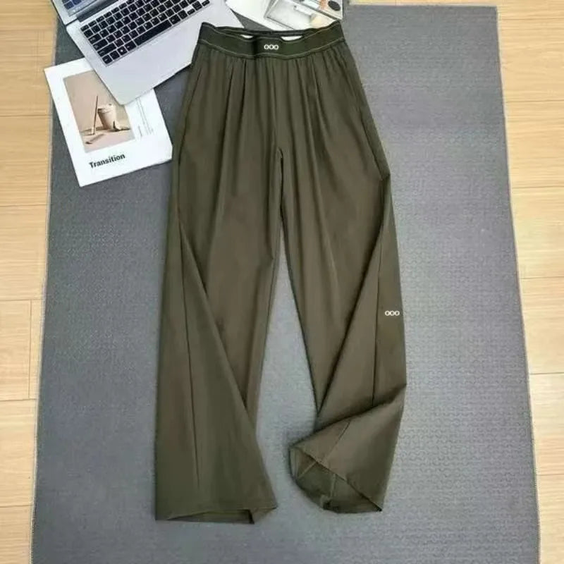 Pantalon femme taille haute à jambes larges – CLEVI Paris
