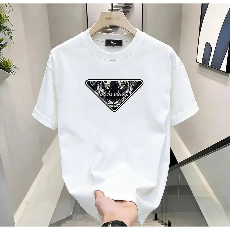 T-Shirt Homme 100% Coton Col Rond Manches Courtes Imprimé Sport Casual – CLEVI Paris