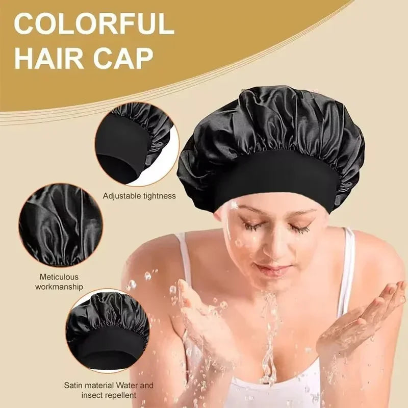 Bonnet de Nuit en Soie Satin Taille Universelle — CLEVI Paris