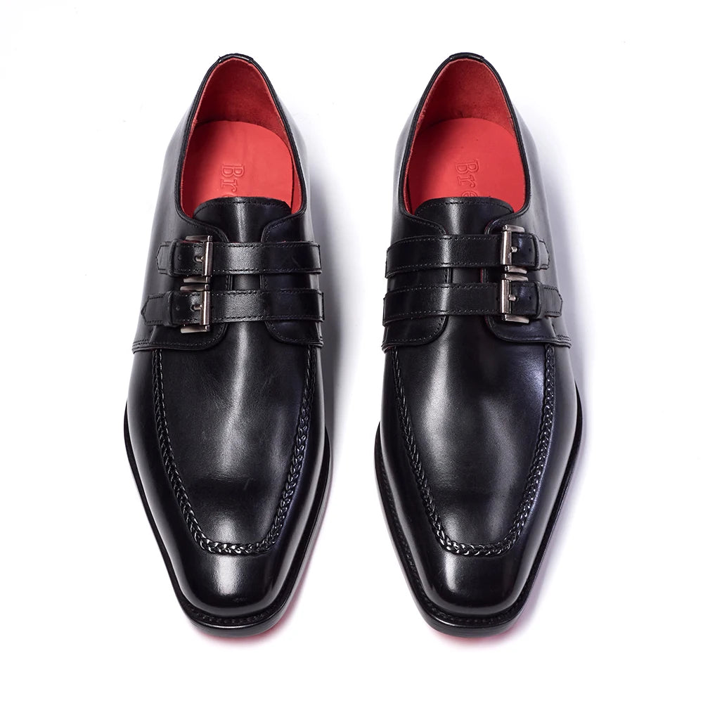 Derby Homme Oxford Brogue Peint à la Main – Cuir de Veau, Bout Pointu – CLEVI Paris