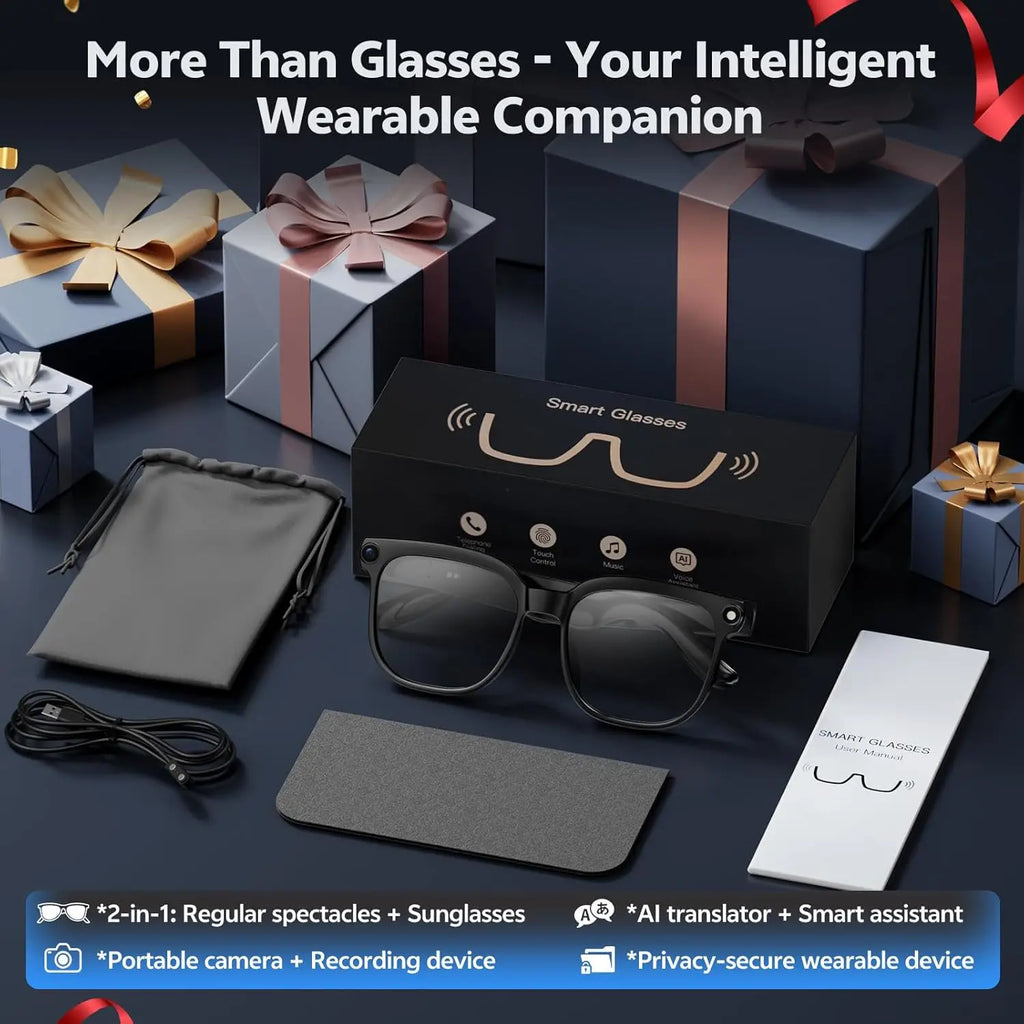 Lunettes IA 4K 8MP WiFi ChatGPT Traduction 150 Langues – CLEVI Paris