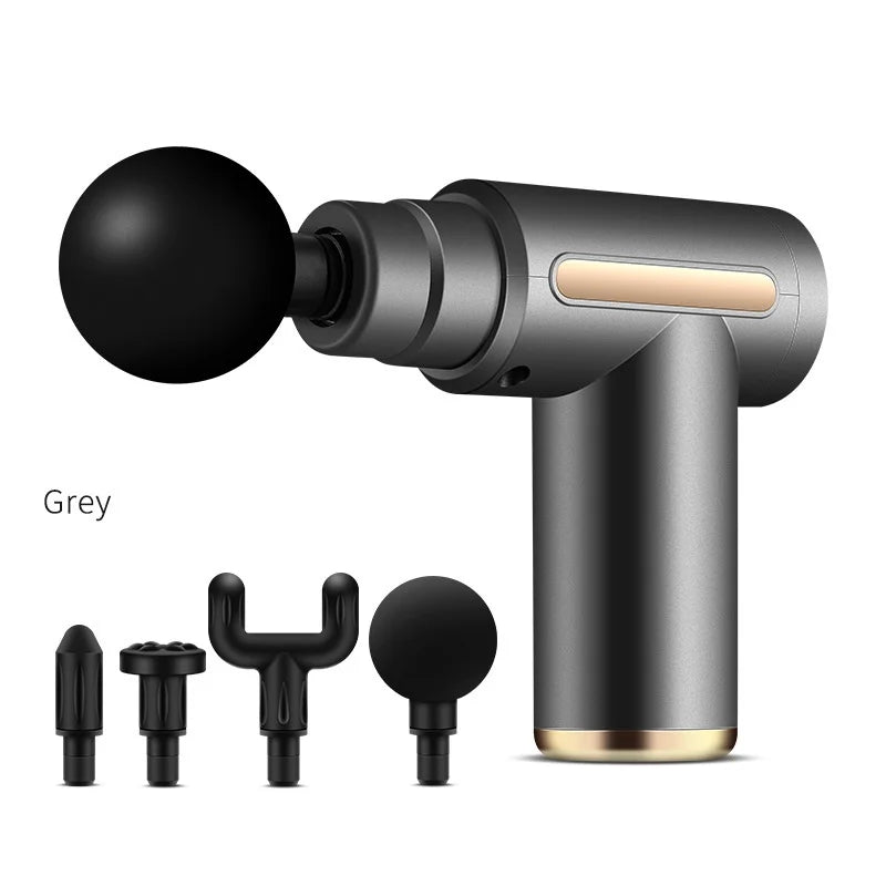 Pistolet de Massage Fascial Portable Écran LED 4 Têtes Recharge Type-C – CLEVI Paris